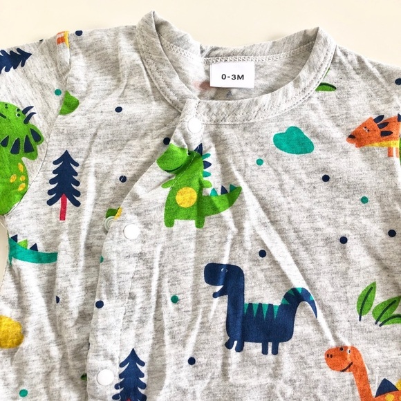 PatPat Infant Dinosaur One Piece Snap Up 0-3 Months - Picture 3 of 9